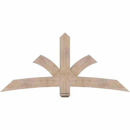Ekena Millwork Davenport Smooth Timber Gable Bracket, Douglas Fir, 72"W x 33"H x 5 1/2"D x 5 1/2"F, 11/12 Pitch GBW072X33X0606DAV00SDF